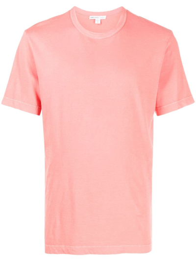 James Perse Short-sleeve Cotton T-shirt In Pink