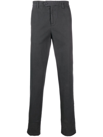 Aspesi Mid-rise Straight-leg Chinos In Grau