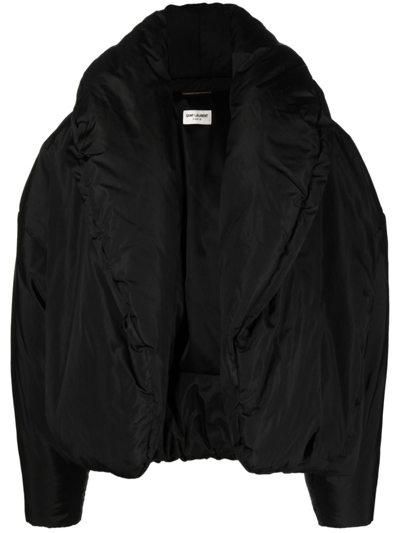Saint Laurent Puffer Down Jacket In Black