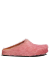 Marni Ssense Exclusive Pink Fussbett Sabot Loafers In Rosa