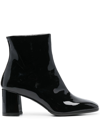 CAREL PARIS PATENT-LEATHER ANKLE BOOTS