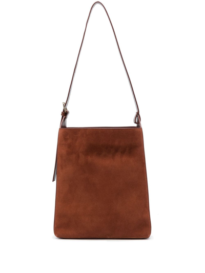 Apc Adjustable Shoulder Strap Logo Shoulder Bag In Brown