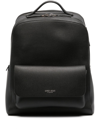 GIORGIO ARMANI LOGO-STAMP LEATHER BACKPACK