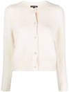 Soeur Knitted Crew-neck Cardigan In Nude