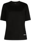 Jil Sander Logo-embellished Cotton T-shirt In Black