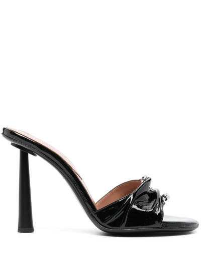 D’accori Heat 100mm Piercing-detail Mules In Black