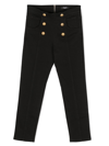 BALMAIN EMBOSSED-BUTTON DETAIL TROUSERS