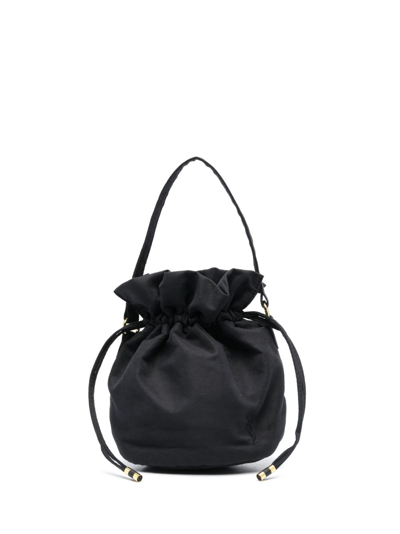 Pre-owned Saint Laurent 1990s Mini Drawstring Handbag In Black