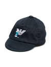 Emporio Armani Logo-embroidered Cotton Cap In Blue