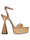 D’accori Women's Ella 130mm Sculpted Platform Sandals In Metallic Bronze