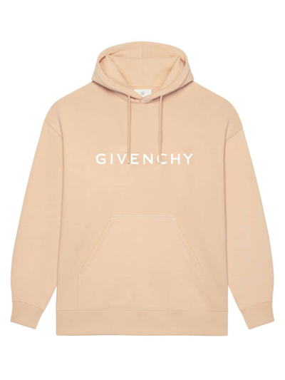 Givenchy Men's Archetype Slim Fit Hoodie In Beige Camel