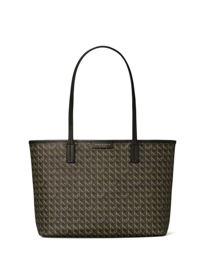 Tory Burch Women's Small Ever-ready Basketweave Print Tote Bag In Black
