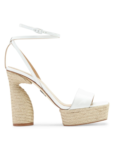 Paul Andrew Women's Espadrille Platform Sandals In White