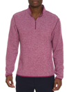 Robert Graham Cariso Heathered Quarter Zip Pullover In Berry