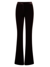 AKRIS WOMEN'S FARIS VELVET HIGH-RISE BOOTCUT trousers
