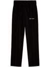 Palm Angels Jogginghose Aus Samt Mit Logo In Black