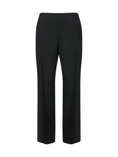 The Row Flame Cady Straight-leg Pants In Black