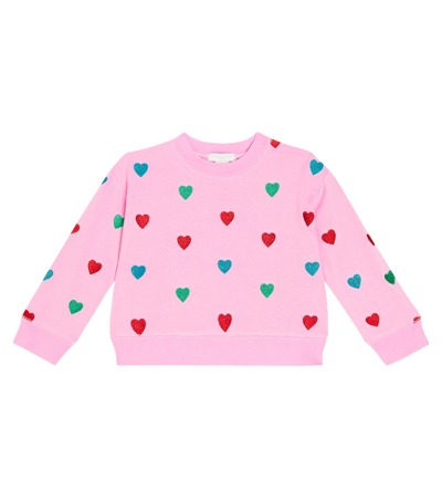 Stella Mccartney Kids' Printed Cotton Jersey Sweatshirt In Pink