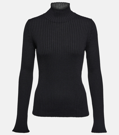 Moncler Dolcevita Wool-blend Sweater In Black