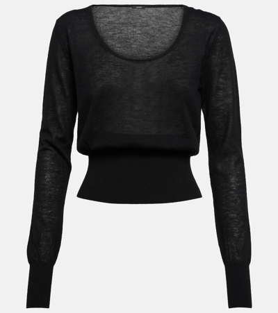 Joseph Cashair Cashmere Sweater In Black