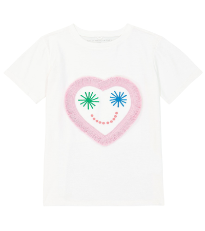 Stella Mccartney Stella Mc Cartney Kids Heart-embroidered T-shirt In White