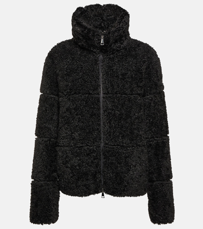Moncler Segura Faux Fur-lined Down Jacket In Black