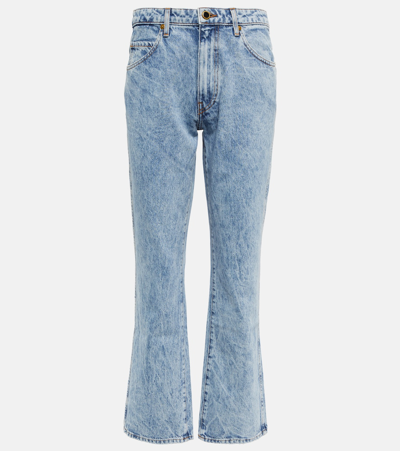 Khaite Danielle High-rise Straight-leg Jeans In Blue