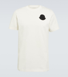 Moncler Cotton Jersey T-shirt With Contrasting Logo Patch In White