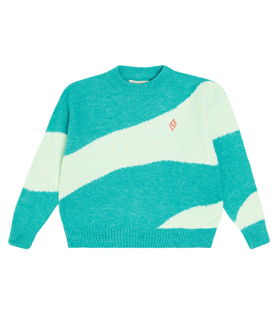 The Animals Observatory Kids' Bull Colorblocked Knit Sweater In Multicoloured