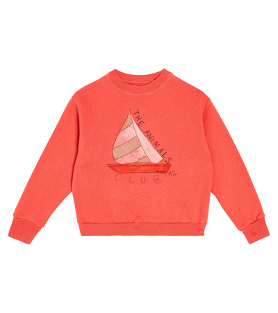 The Animals Observatory Kids' Bear Cotton Jersey Sweatshirt In Multicoloured