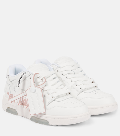 Off-white Out Of Office Leather Sneakers In Multicoloured