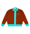 The Animals Observatory Toucan Colorblocked Wool Cardigan In Multicoloured