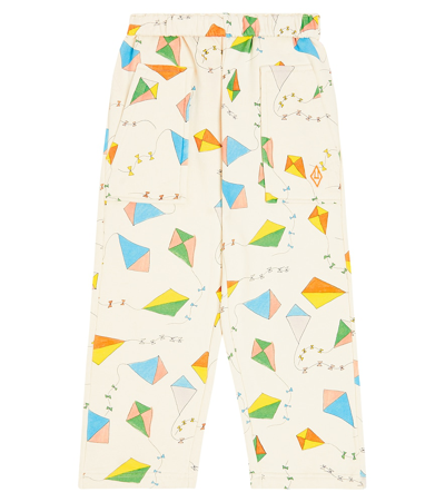The Animals Observatory Kids' Horse Cotton Jersey Sweatpants In Multicoloured