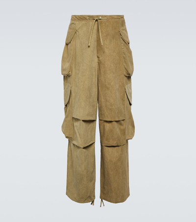 Entire Studios Bleached Cotton-blend Cargo Pants In Beige