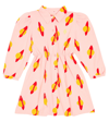 The Animals Observatory Dolphin Printed Cotton Dress In Multicoloured
