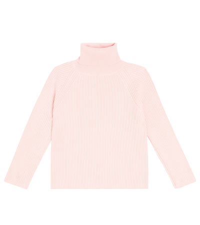 Morley Kids' Rosti Wool-blend Turtleneck Jumper In Pink