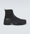 MONCLER LARUE LEATHER ANKLE BOOTS