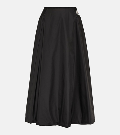 Moncler Volume Midi Skirt In Black