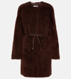 YVES SALOMON BELTED SHEARLING COAT