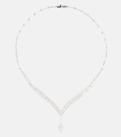 Yeprem 18kt White Gold Necklace With Diamonds In Silver