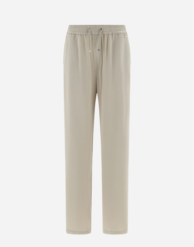 Herno Satin Effect Trousers - Female Trousers Chantilly 48 In シャンティイ