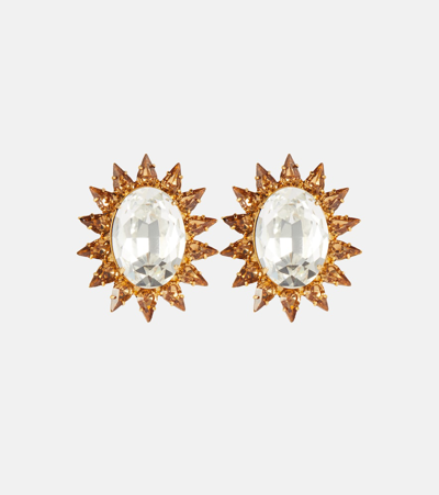 Jennifer Behr Gemma Crystal-embellished Stud Earrings In White