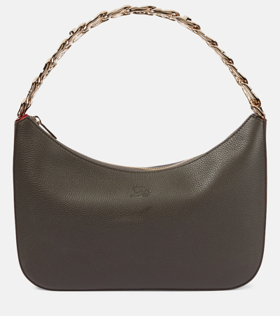 Christian Louboutin Loubila Chain Mini Leather Shoulder Bag In Brown