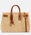 Saint Laurent Medium Sac De Jour Raffia Top Handle Bag In Beige