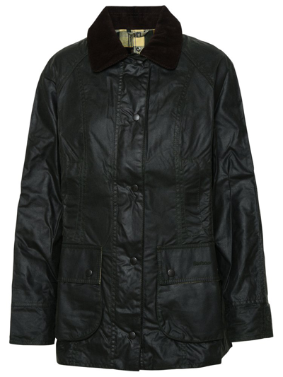 Barbour Beadnell Wax Jacket In Blue
