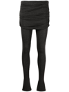 BLUMARINE SKIRT-OVERLAY SKINNY TROUSERS