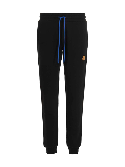 Moncler Logo-patch Cotton Track Pants In Black
