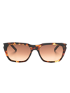 Saint Laurent Brown Sl 598 Cat-eye Sunglasses In Brown