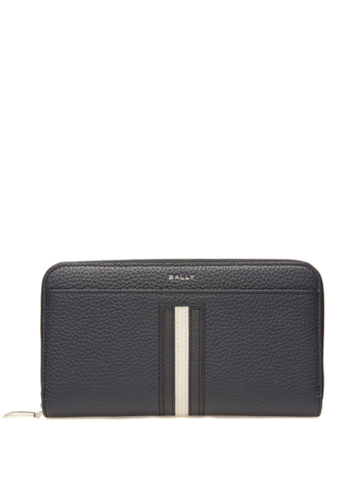 Bally Ribbon Logo-print Wallet In Blue