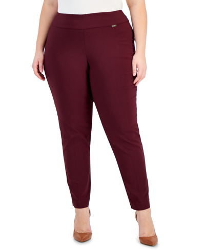 Inc International Concepts Plus And Petite Plus Size Tummy-control Skinny Pants, Created For Macy's In Port